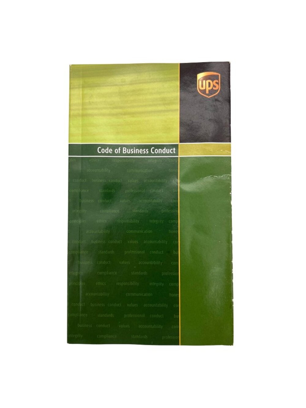 UPS Code Of Business Conduct Pamphlet 2004 Reprint 2008 Vintage Employee Booklet